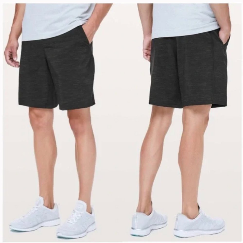 Lululemon Pace Breaker Short 9" Lined All Court Texture Deep Coal Men's Sz M